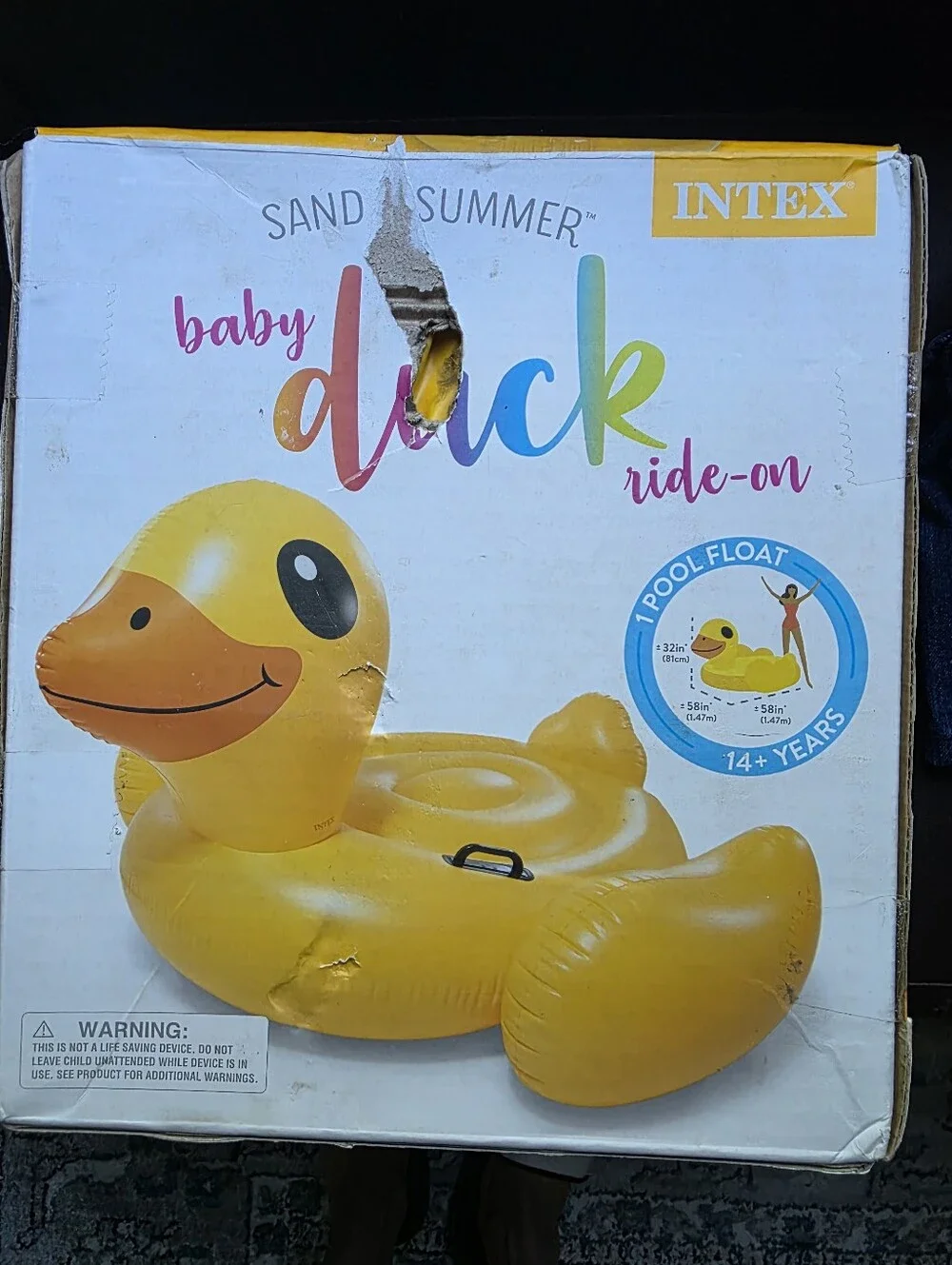 Intex Duck Yellow Ride-On Pool Float - Picture 3 of 3